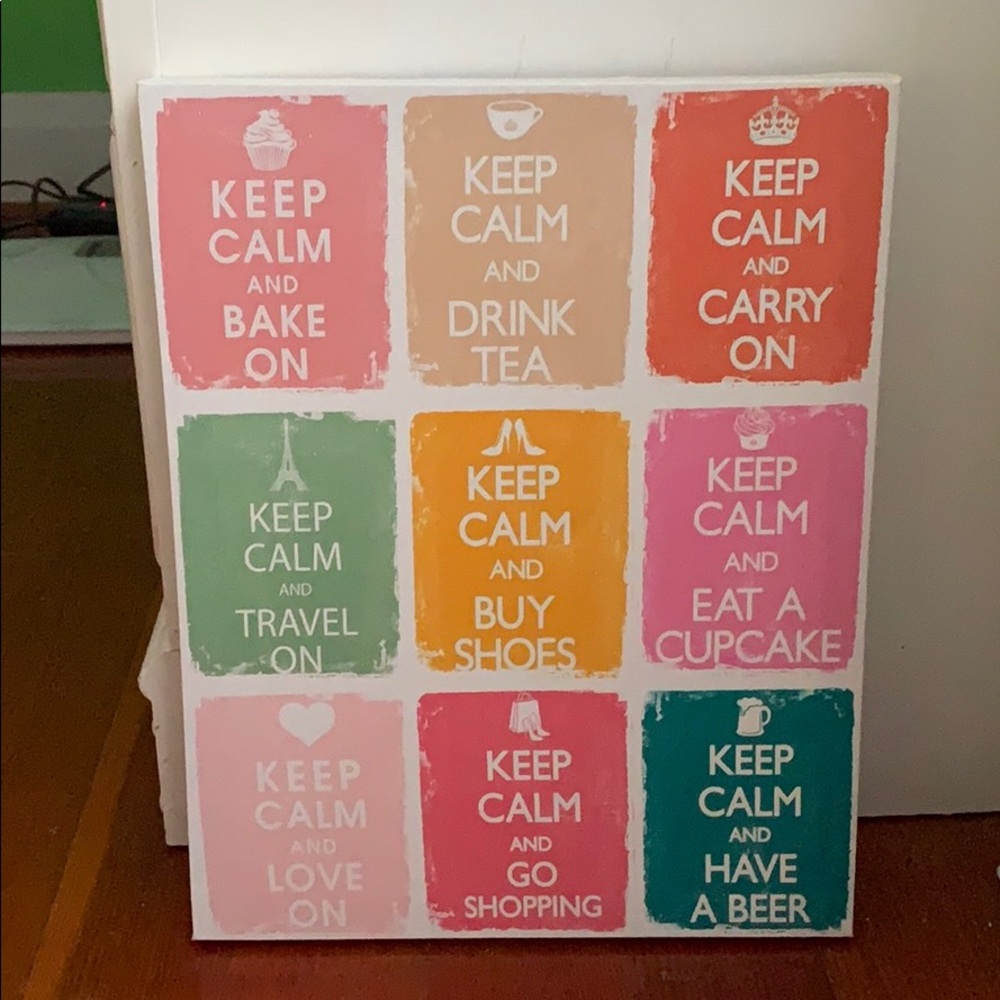 Keep calm canvas